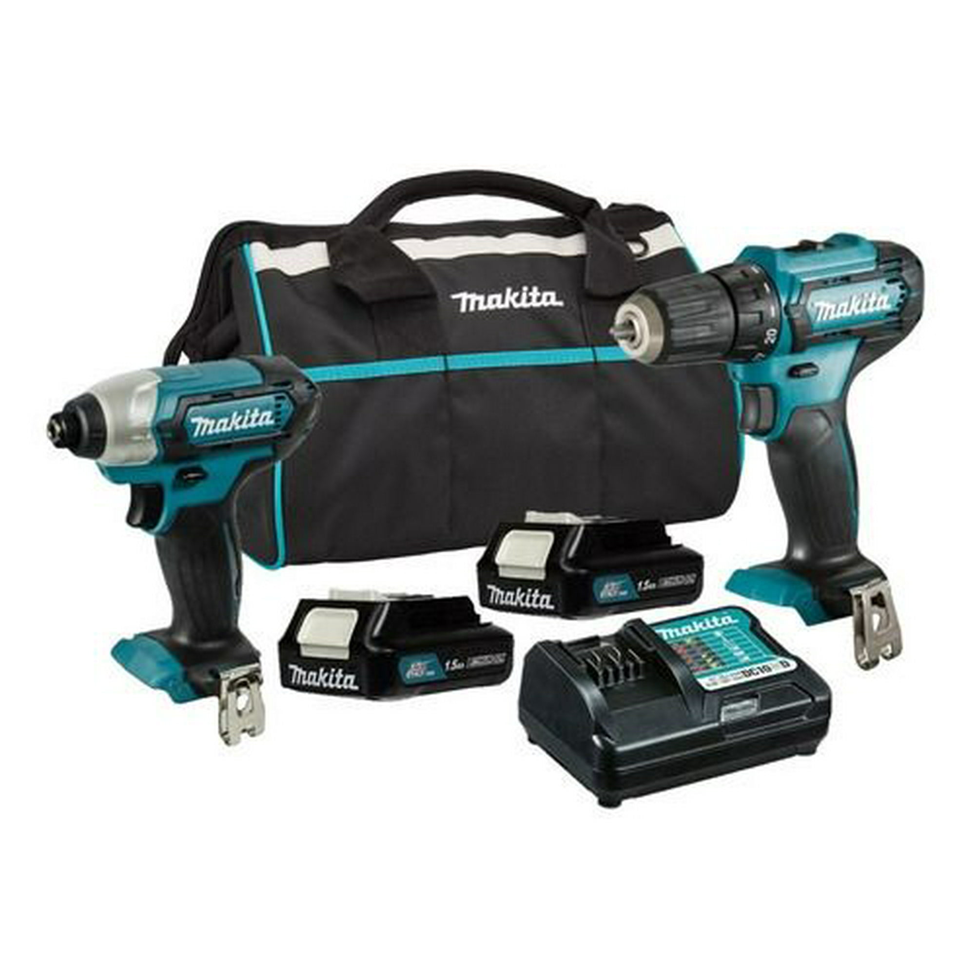 Makita - Kit 12 Volts Taladro Percutor + Atornillador Impacto