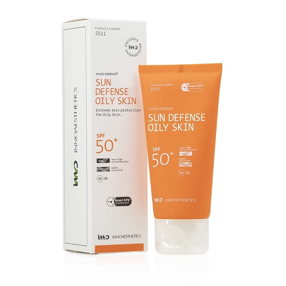 Protector Solar INNO INNOAESTHETICS Sun Defense FPS 50+ Piel Grasa