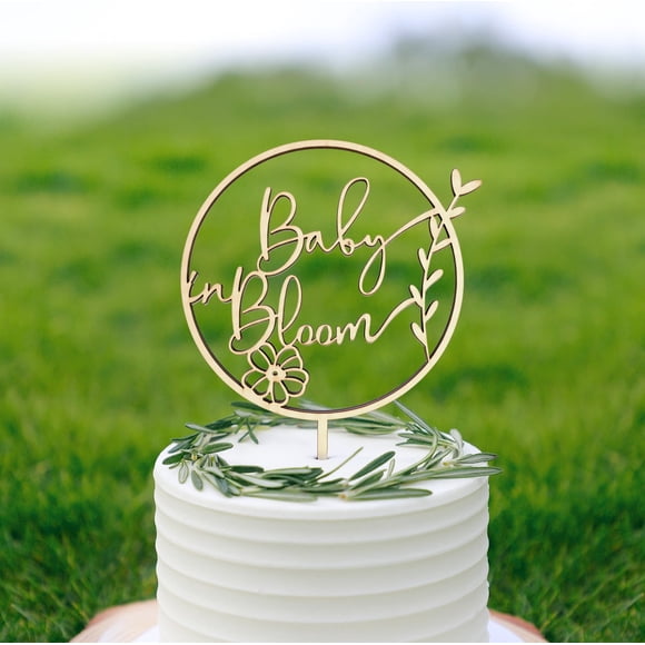 Topper Para Pastel De Madera Baby In Bloom De Para Baby Shower