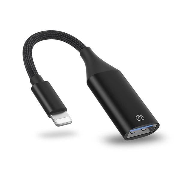 Adaptador de cámara IVSHOWCO para iPhone, iPad a cable USB OTG