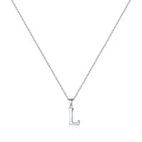 Collar Heshpaws S925 Sterling Silver Inicial Personalizada Plata Con Caja De Regalo