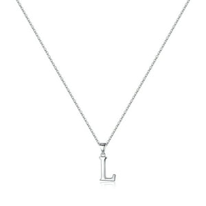 Collar Heshpaws S925 Sterling Silver Inicial Personalizada Plata Con Caja De Regalo