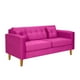 thumbnail image 2 of Sofa New Retro 3c + 2 Pouf Felpa 04 Fucsia, 2 of 6