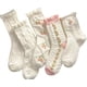 thumbnail image 1 of 5 pares de calcetines blancos bonitos, calcetines casuales de tobillo con volantes de encaje para mujer, calcetines de tubo medio transpirables Cottagecoe, calcetines Floal Crew, 1 of 7