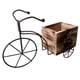 thumbnail image 2 of Maceta De Bicicleta, Adorno, Maceta, Caja De Flores De Madera Para Estante, Jardín, Oficina, Color Madera, 2 of 5