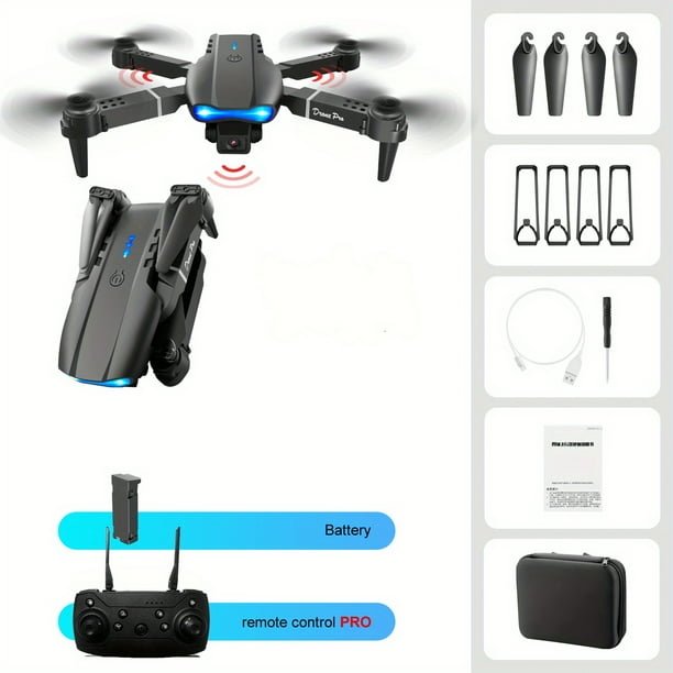 E99 Pro Drone With HD Camera, WiFi FPV HD Dual Foldable RC Quadcopter Altitude Hold, Remote Control Toys For Beginners Children Men's Gifts Indoor And Outdoor Affordable UAV