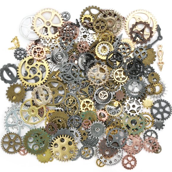 Dije BigOtters 150 uds Engranajes Steampunk de colores mixtos