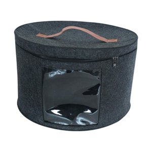 Bothyi - Caja De Almacenamiento Para Sombreros, Caja De Almacenamiento Apilable Para Sombreros, Para Armario, Ropa, Almacenamiento De Juguetes, Negro Grande