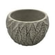 thumbnail image 2 of Macetero Maceta Acabado Cemento Relieve Hojas Gris L, 2 of 7