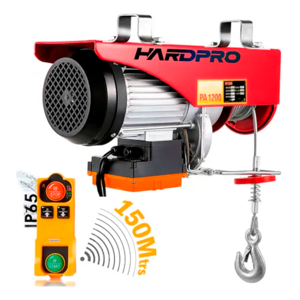 Hardpro - Tecle Eléctrico Inalámbrico 1200Kg 12Mtrs Cable Acero 1850W