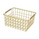 thumbnail image 4 of Cesta De Almacenamiento De Hierro Multiusos, Contenedor De Almacenamiento Metálico Para Armarios, Hogar, Dormitorio, Dorado, 28 X 17,5 X 12 Cm, 4 of 5