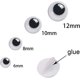 thumbnail image 2 of Ojos de Broma Autoadhesivos UPINS 300 uds Tamaños Mixtos, 2 of 6