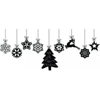 Rienda Libre Graphics - Decomural Snowflake Baubles Xmas Tree Ws-45417