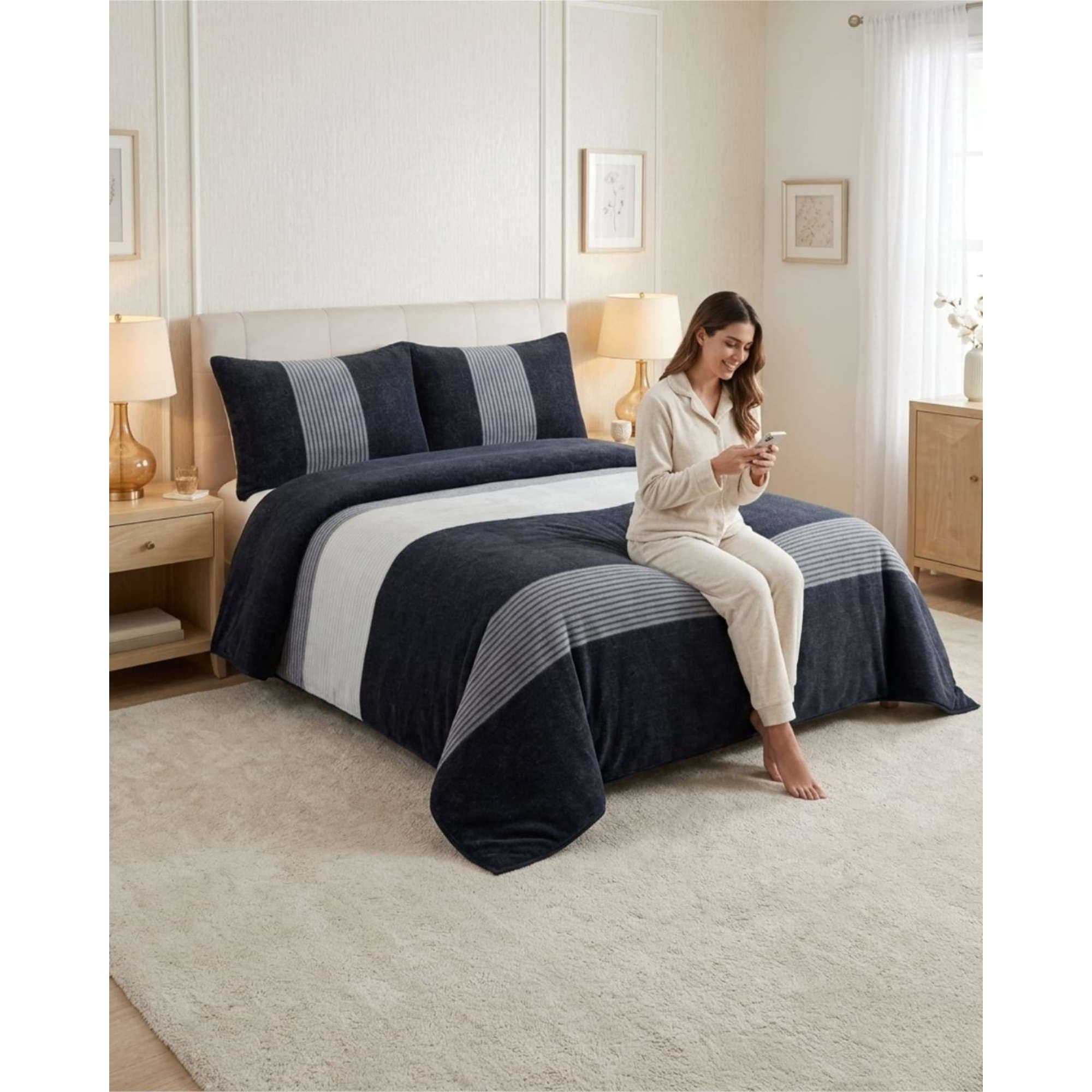 Myl Todo Hogar - Juego De Sábanas Invierno Polar Premium King Máximo Abrigo
