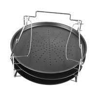 Bothyi - Juego De Moldes Para Hornear Pizzas Con Estante Bandeja Para Hornear Pizzas Para Cocina Café Restaurante