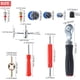 thumbnail image 2 of Juego de 70 herramientas para reparar neumáticos con rodillo, incluye núcleos de válvula, tapas de válvula, parches, herramienta para válvulas de 4 vías y herramienta de doble cabezal para reparar núc, 2 of 7