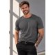 thumbnail image 1 of Poleras Cuello Redondo Basicas 100% Algodon Estampar Bordar Gris Oscuro L Lisa, 1 of 3