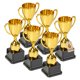 thumbnail image 1 of Juego de 6 copas de trofeo doradas Playbees de 18 cm, 1 of 7