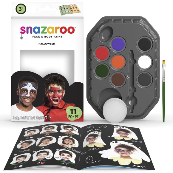 Kit de paleta de pintura facial Snazaroo Halloween con activación por agua