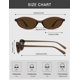 thumbnail image 4 of Gafas de Sol Colrea Retro Ovaladas Ojo de Gato UV400 Pequeñas, 4 of 6