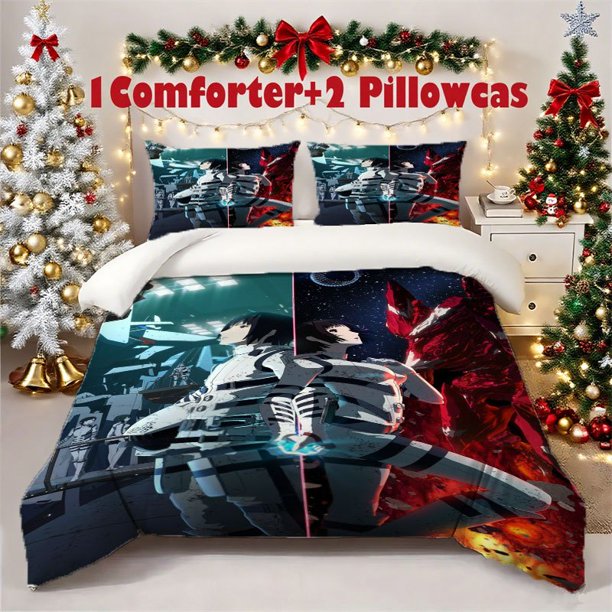 3pcs Sydney's Knight Anime Printed 3pcs Bedding Set Soft Duvet Cover with 2 Pillowcases All Season Comfort