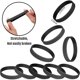 thumbnail image 3 of Jovitec 12 Pcs Rubber Silicone Bracelets Wristbands Bulk, Black, 3 of 3