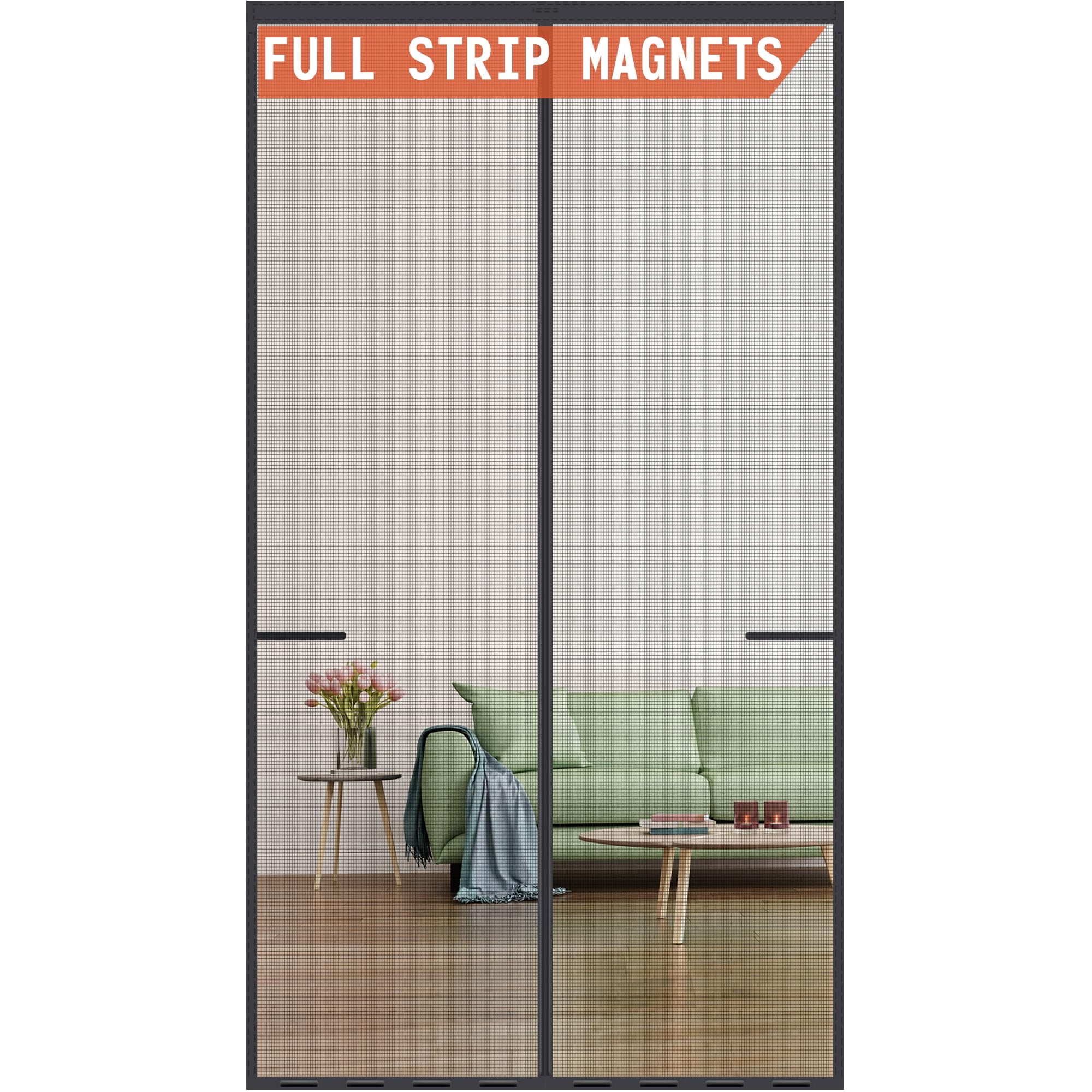 Puerta Mosquitera Magnética Mpmedo De Fibra De Vidrio Resistente 102x211 Cm