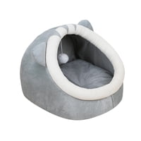 Ioensy - Cama Para Gatos Casa Cueva Carpas Manta Suave Camas Para Mascotas Para Perros Accesorios Para Cachorros L Gato Gris