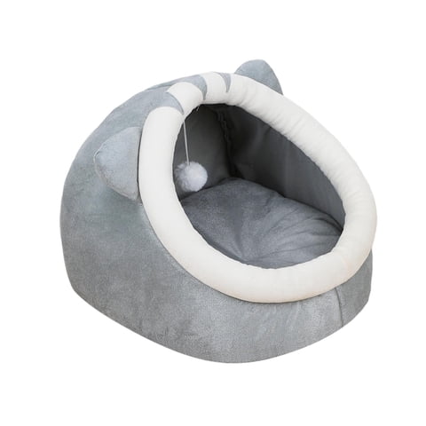 Ioensy - Cama Para Gatos Casa Cueva Carpas Manta Suave Camas Para Mascotas Para Perros Accesorios Para Cachorros M Gato Gris