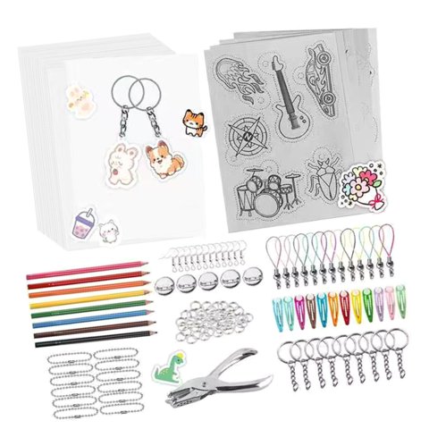 Magideal - Kit De Papeles Termorretráctiles, Láminas Termorretráctiles, Materiales Para Manualidades Estilo A