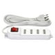 thumbnail image 1 of Alargador Zapatilla con Switch 4 Posiciones 3mts Blanco, 1 of 2