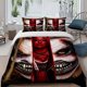 thumbnail image 1 of 3pcs "Let Me In" Horror Style Portrait Art Design Themed Bedding Set Duvet Cover and Pillowcases, 1 of 5