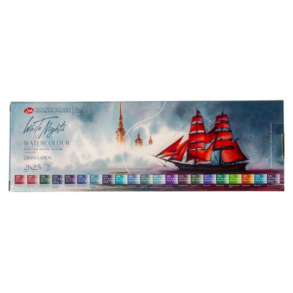 Set de acuarela White Nights Professional 21 sartenes, 2,5 ml