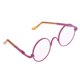 thumbnail image 1 of 1/6 par de gafas de lente de lente de marco de marco redondo para 12 '' blythe mu?ecas de color rosa, 1 of 3