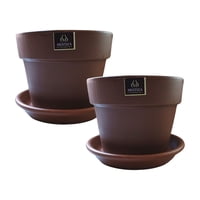 Pottery - Set De 2 Maceta Greta 19Cm Morena Y Sus Platos