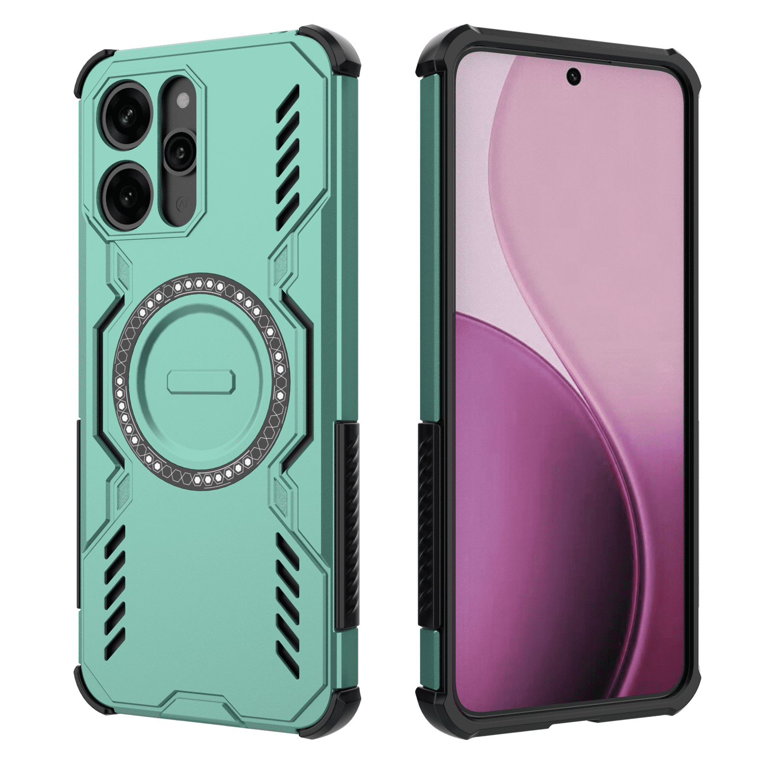 Funda Foxdock Para Xiaomi Redmi 12 4g/5g , Magnética, Resistente A Golpes, Con Soporte, Unisex, Carga Inalámbrica