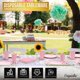 thumbnail image 5 of Juego de vajilla desechable Exquisite, 350 piezas, rosa, para fiestas, 5 of 8
