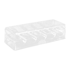 Bothyi - Portafichas Acrílico Con 5 Compartimentos Para Viajes, Juegos De Mesa Familiares