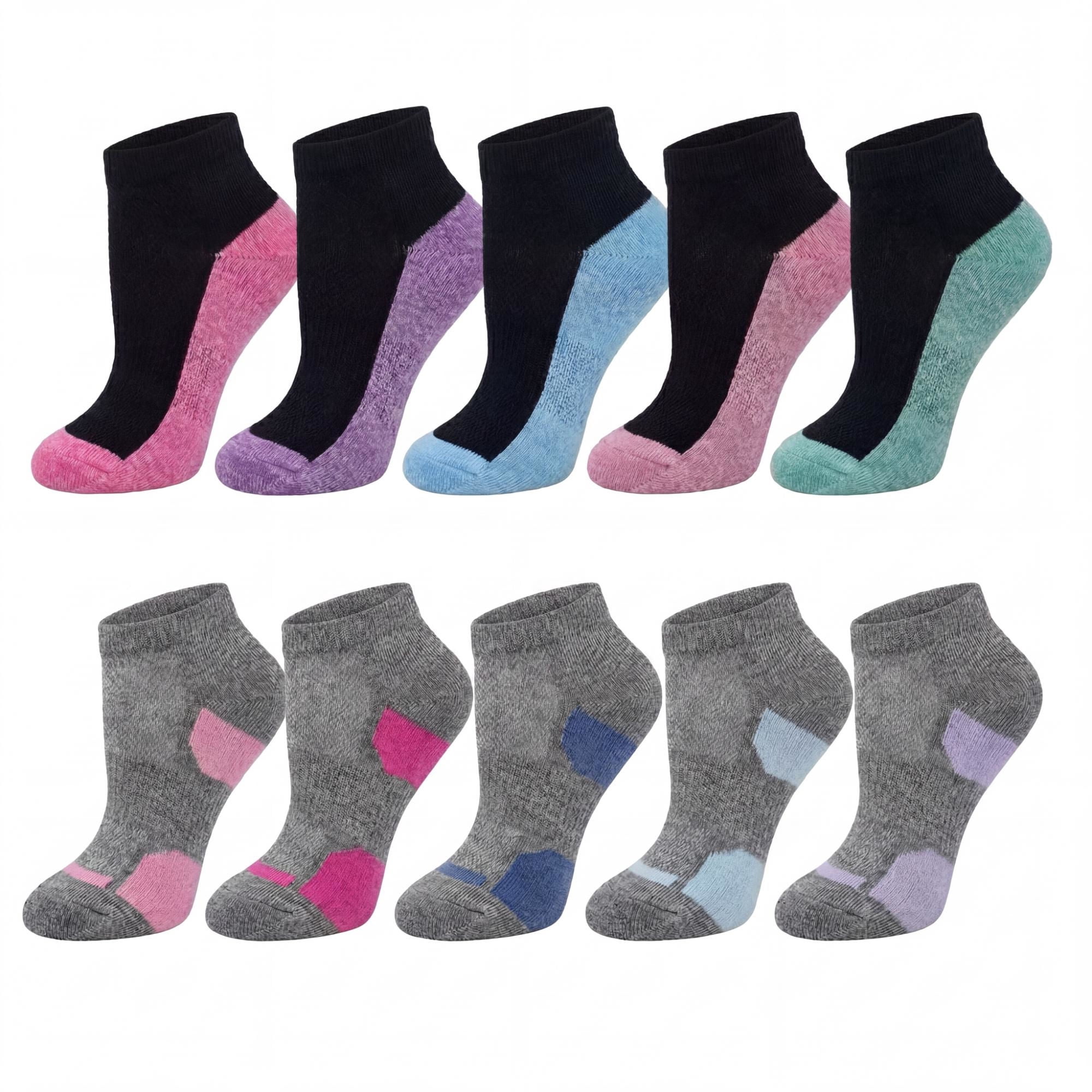 Calcetines Niña Deportivo Corto Multicolor X10 31-34