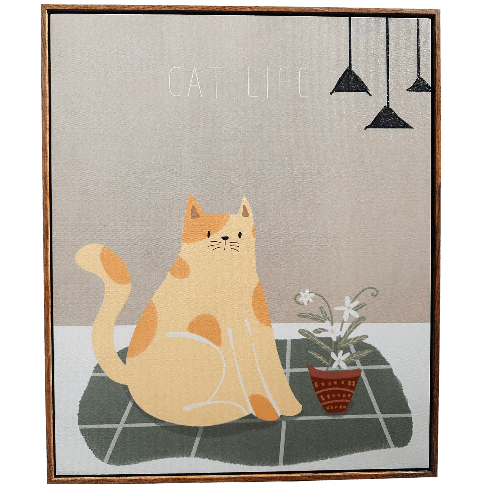 Decostilo - Pintura Al Óleo Diseño Gato 50*60cm