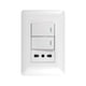 thumbnail image 3 of Pack 10 Tomacorriente Simple 10/16A 250V + Interruptor Doble 9/12 10A Blanco, 3 of 5
