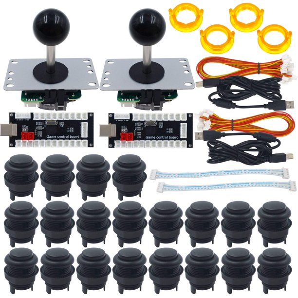 Kit de controlador arcade de 2 jugadores SJ@JX con codificador USB de latencia cero