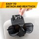 thumbnail image 3 of Soporte para gafas de sol de coche, piel Sufilux, para visera de coche, negro, 2 unidades, 3 of 6