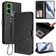 thumbnail image 2 of Motorola MOTO G35 5G Funda Billetera con Estampado de Gato, Negro, 2 of 6