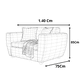 thumbnail image 3 of Sofa Kansas 2C Tela Chocolate, 3 of 3