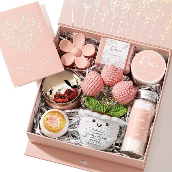 Set Spa para Mujeres MAYICIVO con Aroma a Rosa, Kit Relajante