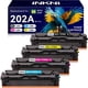 thumbnail image 1 of Cartuchos De Tóner 202a Paquete De 4 Unidades Cf500a Compatibles Con Hp, 1 of 9