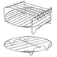 thumbnail image 1 of 1 Set Air Fryer Accessories 8 Inch Stainless Steel Grill And Steamer Rack With 5 Pin G Shape Hook Grill Net Shelf For Air Fryer, 1 of 4