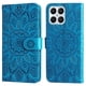 thumbnail image 1 of Funda tipo cartera FOXDOCK para Honor X8 4G , diseño girasol en relieve, cuero PU, cierre magnético, soporte y tarjetero, 1 of 5