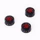 thumbnail image 1 of Perillas De Control De Velocidad Negro 3pcs Para Guitarra Eléctrica W / Rojas Cruzadas Cabeza Cráneo, 1 of 3